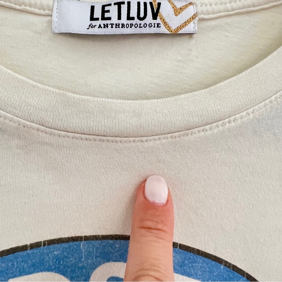 Anthropologie LETLUV Roadsters Car Vintage 70s Style 100% Cotton T-shirt M - Picture 10 of 10